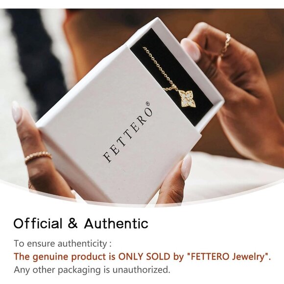 Gold Clover Necklace Women Dainty 14K Gold Dark Blue Pendant Adjustable Chain - Picture 5 of 7